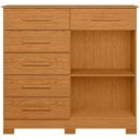 Ver imagem 3 de Cômoda Sapateira para Quarto 2 Portas 6 Gavetas Potenza A04 Cinamomo - Lyam Decor