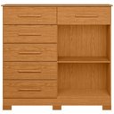 Ver imagem 3 de Cômoda Sapateira para Quarto 2 Portas 6 Gavetas Potenza A04 Cinamomo - Lyam Decor