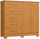 Ver imagem 1 de Cômoda Sapateira para Quarto 2 Portas 6 Gavetas Potenza A04 Cinamomo - Lyam Decor