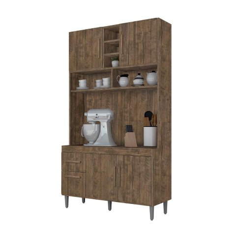 Armário de Cozinha Cristal Cor:canela Multiuso Mizza Decor