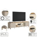Ver imagem 2 de Rack TV Off White Tauari 239cm Santorini Moderno