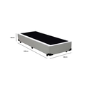 Ver imagem 2 de Cama Box Solteiro 88 Tecido Sintético Branco com Colchão Nápoles Espuma D33 54x88x188