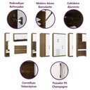 Ver imagem 3 de Guarda Roupa Modulado Casal 1,38 M Canto com Escrivaninha Paris Luciane M11:rosa