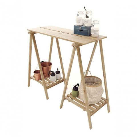 Cavalete P/ Studio + Tábua Madeira 100cm Versátil Decoração