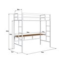 Ver imagem 4 de Beliche Suspenso de Solteiro em Ferro Jolie