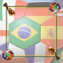 Ver imagem 2 de Kit Capa Sousplat + Guardanapo Copa Bandeiras - 8 Peças