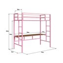 Ver imagem 4 de Beliche Suspenso de Solteiro em Ferro Jolie