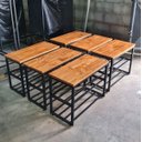 Ver imagem 2 de Banco Sapateira Multiuso Hall de Entrada Organizador 6 Pares Aço Madeira