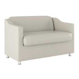 Sofá Namoradeira Tilla Bege 2 Lugares Reforçada - V8 Decor - 1