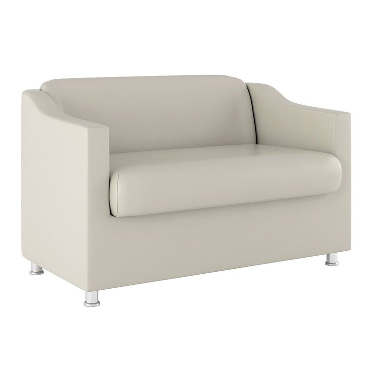 Sofá Namoradeira Tilla Bege 2 Lugares Reforçada - V8 Decor Sofá Namoradeira Tilla Bege 2 Lugares Reforçada - V8 Decor