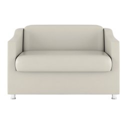 Sofá Namoradeira Tilla Bege 2 Lugares Reforçada - V8 Decor - 2