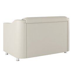 Sofá Namoradeira Tilla Bege 2 Lugares Reforçada - V8 Decor - 3