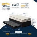 Ver imagem 3 de Cama Box Baú Solteiro com Colchão de Espuma D45 Double Comfort + Auxiliar 88cm