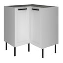 Ver imagem 5 de Balcão de Canto sem Tampo em L com 2 Portas e 2 Prateleiras 90cm TM1302 MDF Grazi Branco