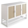 Aparador Buffet de Madeira com 3 Portas com Palhinha Coleção Blanco Acapulco - 2