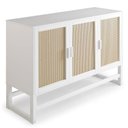 Ver imagem 2 de Aparador Buffet de Madeira com 3 Portas com Palhinha Coleção Blanco Acapulco
