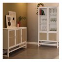 Ver imagem 4 de Aparador Buffet de Madeira com 3 Portas com Palhinha Coleção Blanco Acapulco