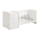 Ver imagem 7 de Berço Americano Multifuncional Atlanta com Cômoda 3 Gavetas com Colchão - Reller - Branco Brilho