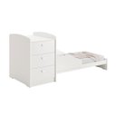 Ver mais imagens de Berço Americano Multifuncional Atlanta com Cômoda 3 Gavetas com Colchão - Reller - Branco Brilho