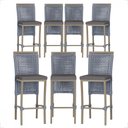 Ver imagem 1 de 7 Banqueta em Alumínio Roma Fendi Corda Náutica Tecido 11