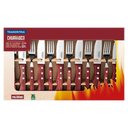 Ver imagem 3 de Jogo de Talheres para Churrasco Jumbo em Aço Inox com Cabo Vermelho Polywood 12 Peças