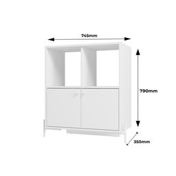 Balcão 2 portas 2 nichos BBC 17 Linha Pin - BRV Móveis - 3