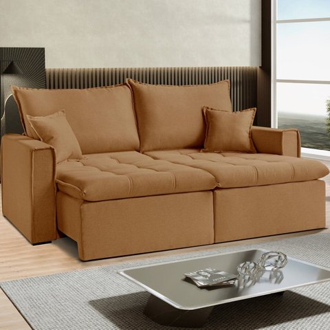 Sofá Cama Dallas 270 cm sem Caixa – Veludo Marrom