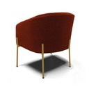 Ver imagem 4 de Cadeira Sala de Jantar Pé Ferro Dourado Kit 2 Stella Bouclê D03 - D'Rossi Cor Terra