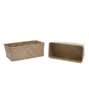 Kit 2 cestos organizadores multiuso decorativo seagrass - Oikos