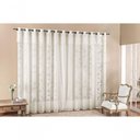 Ver imagem 3 de Cortina Luna 4,00m X 2,50m Palha Tecido Renda Floral Leve para Sala ou Quarto
