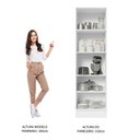 Ver imagem 7 de Paneleiro 100% Mdf 60 Cm 2 Portas Branco/preto