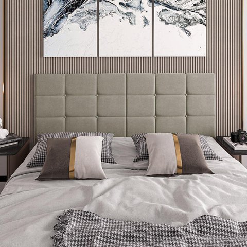 Cabeceira Box Estofada Bia Casal 140x54cm