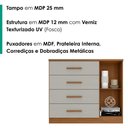 Ver imagem 4 de Comoda 4 Gavetas 1 Porta Novage 115 cm Cinamomo Areia Zanz