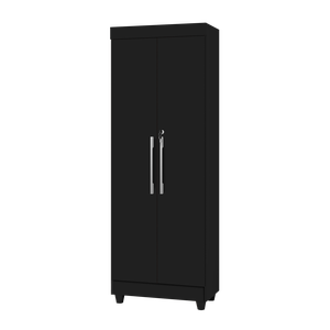 Armario Multiuso Organizador Texas 2 Portas Com Chave:Black