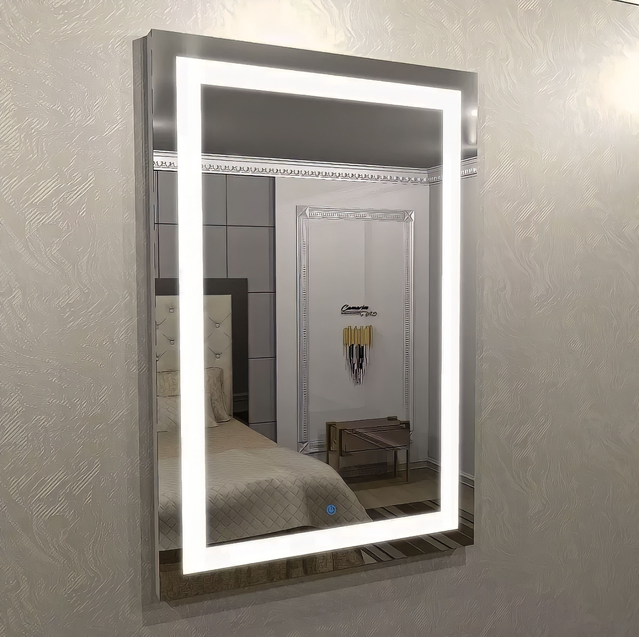 Espelho com Luz Led Jateado, Touch-screen 50x70 Branco Frio 4.000k Bivolt - 2