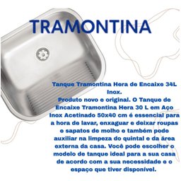 Tanque Hera Tramontina para Lavar Roupa Inox de Lavanderia - 4