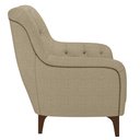 Ver imagem 5 de Poltrona Decorativa para Sala de Estar com Capitonê Pietà M22 Linho Bege - Mpozenato