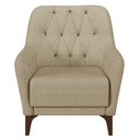 Ver imagem 3 de Poltrona Decorativa para Sala de Estar com Capitonê Pietà M22 Linho Bege - Mpozenato