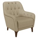 Ver imagem 1 de Poltrona Decorativa para Sala de Estar com Capitonê Pietà M22 Linho Bege - Mpozenato