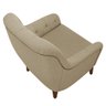 Poltrona Decorativa para Sala de Estar com Capitonê Pietà M22 Linho Bege - Mpozenato - 6