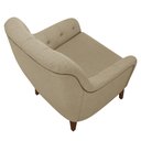 Ver imagem 6 de Poltrona Decorativa para Sala de Estar com Capitonê Pietà M22 Linho Bege - Mpozenato