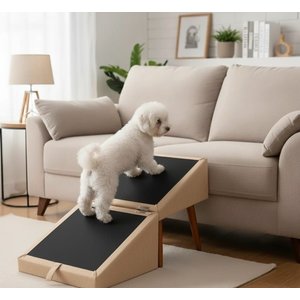 Puff Rampa Pet Antiderrapante, Tecido Suede.