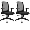Ver imagem 1 de Kit 2 Cadeiras para Escritório Diretor Office NR17 Boston Preto Rivatti