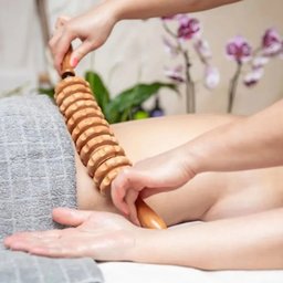 Kit 2 Peças Massagem Massageador Madeira Terapia - 4
