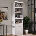 Ver imagem 7 de Kit 2 Estantes Multiuso de Livros 56,5CMX200CM em BP Moderna Yescasa Branco