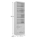 Ver imagem 3 de Kit 2 Estantes Multiuso de Livros 56,5CMX200CM em BP Moderna Yescasa Branco