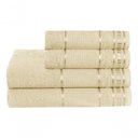 Ver imagem 1 de Jogo Toalha Banho e Rosto 100% Algodão 4 Pç Premium Baunilha