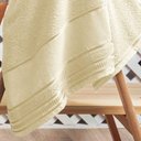 Ver imagem 3 de Jogo Toalha Banho e Rosto 100% Algodão 4 Pç Premium Baunilha