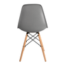 Cadeira Eames Cinza - Base Madeira Natural - 5