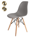 Ver imagem 3 de Cadeira Eames Cinza - Base Madeira Natural